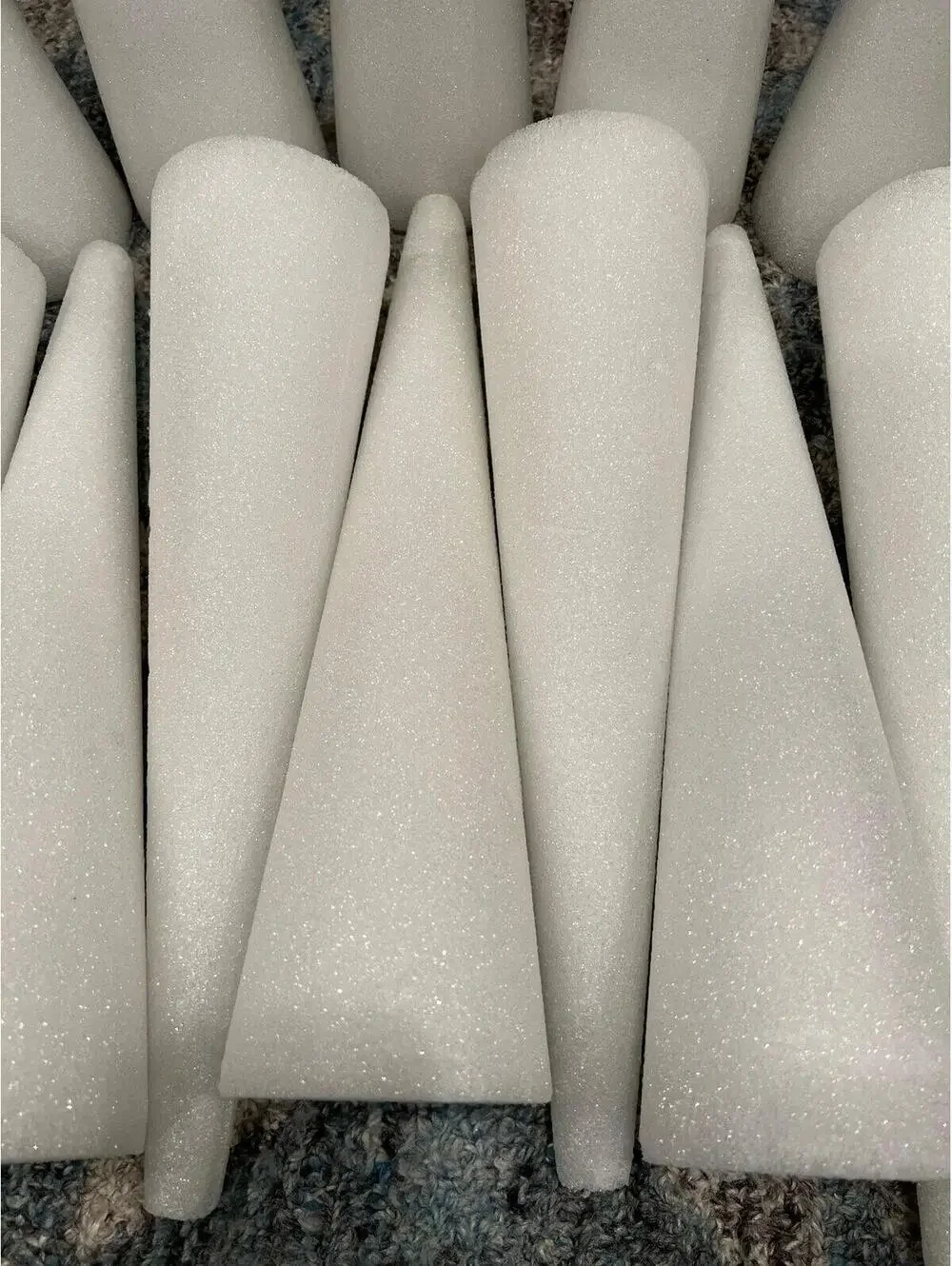 Set of 12 Floracraft white foam cones